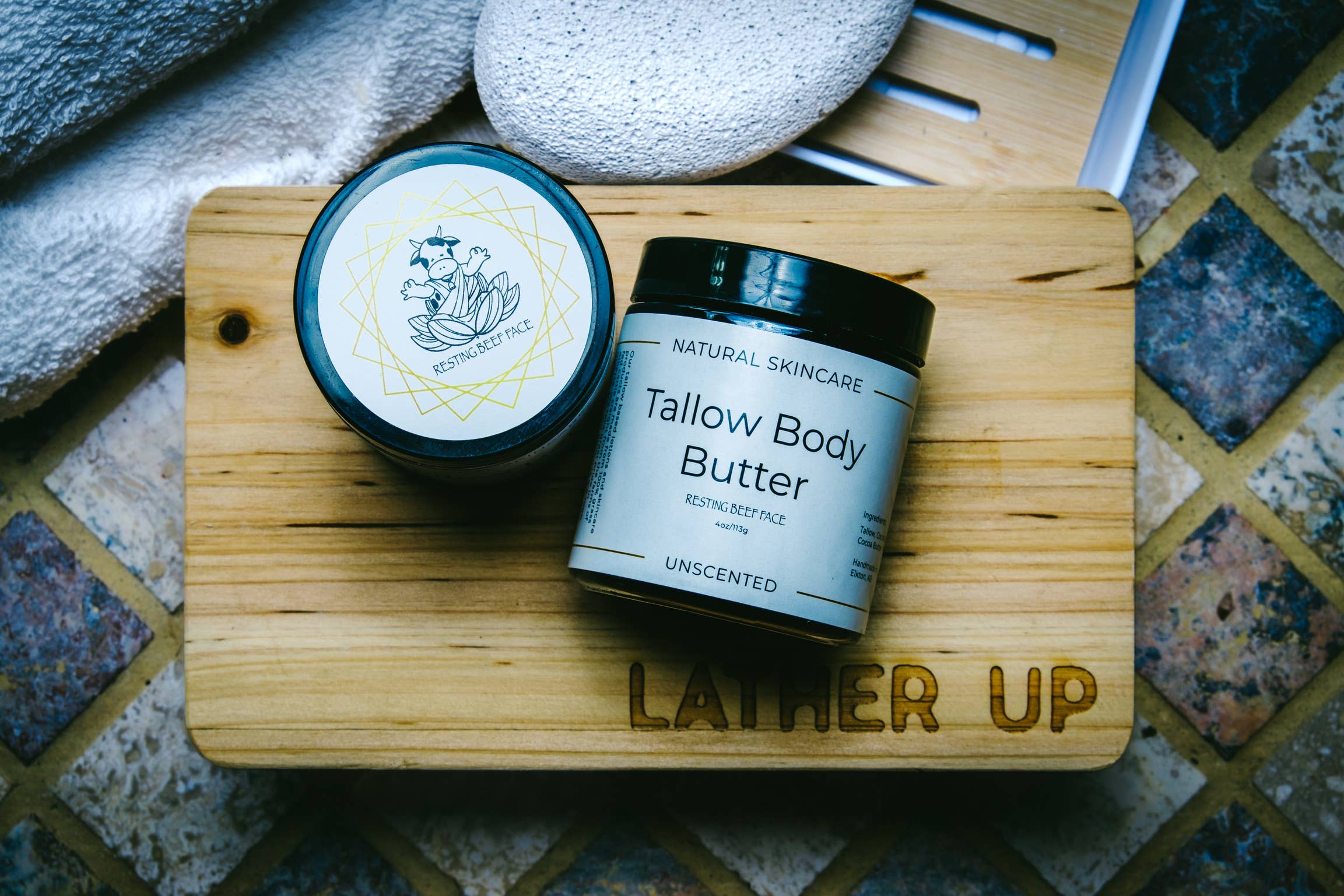 Resting Beef Face - Wholesale Body Balm/Butter - RESTING BEEF FACE | TALLOW BODY BUTTER | 4oz3