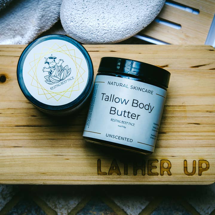 Resting Beef Face - Wholesale Body Balm/Butter - RESTING BEEF FACE | TALLOW BODY BUTTER | 4oz3