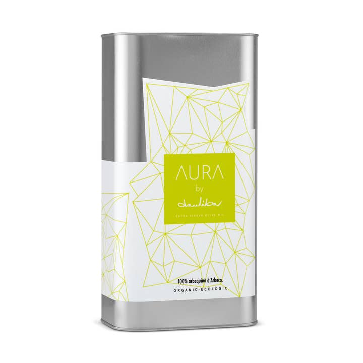 Huile d'olive extra vierge biologique Aura. 100 % Arbequina, Espagne pour la vente par Dauliba