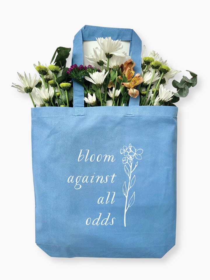 Bloom Against All Odds Eco Friendly Canvas Tote Bag | Gift for wholesale by Nature Supply Co