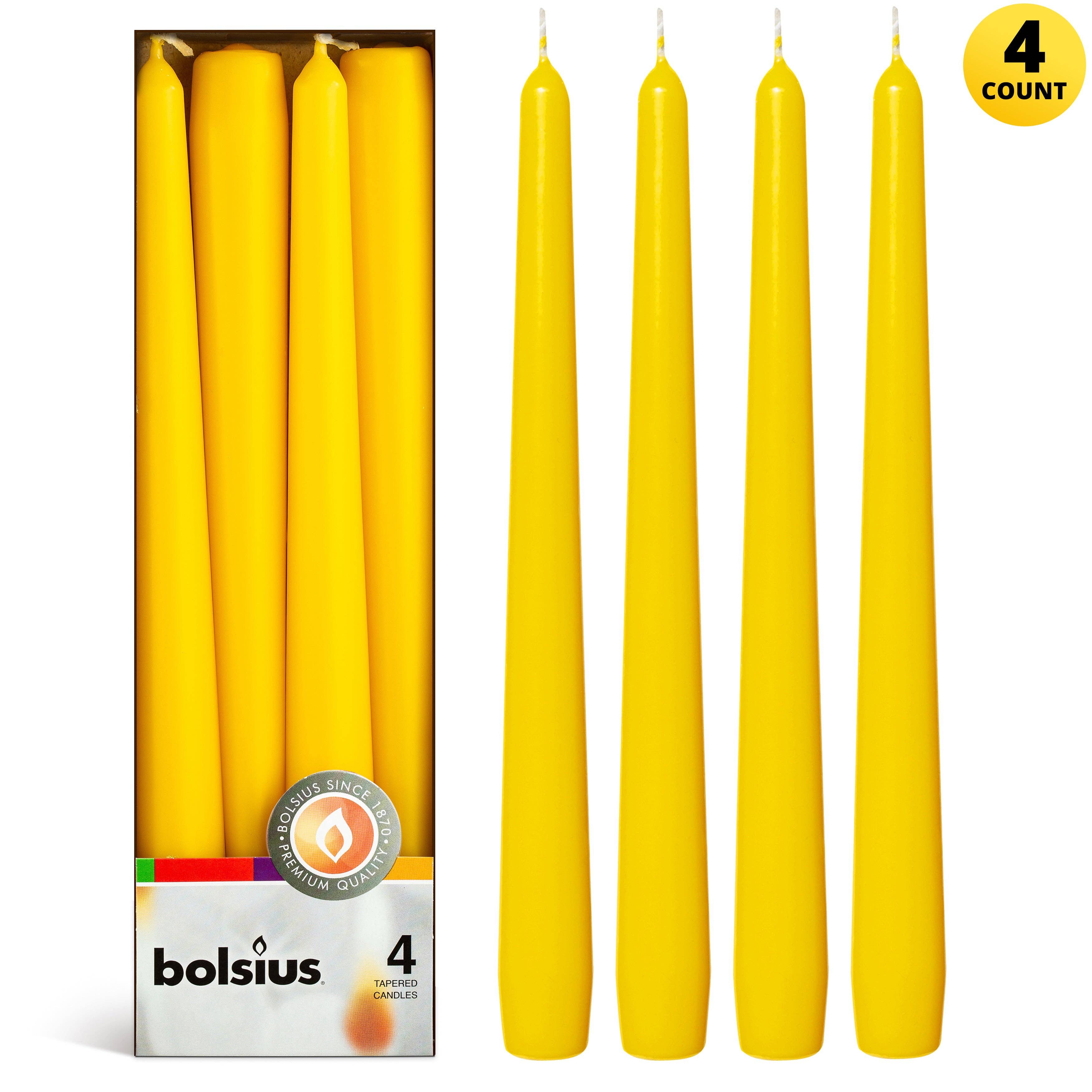 BOLSIUS - Wholesale Taps toelopende kaars/kandelaar - BOLSIUS hoge kegelkaarsen van 25 cm, set van 4 – decoratief, gekleurd, geurloos28