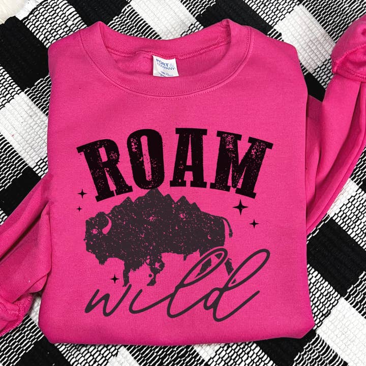 Roam Wild Sweatshirt for wholesale by Great Tees