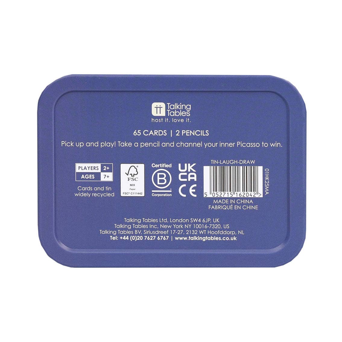 Talking Tables USA - Wholesale Card Game - Laugh in a Tin - Display - 4 Pack| Fun Card Games |6