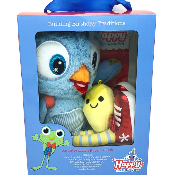 Happy the Birthday Bird - Wholesale Stuffed/Plush Toy - Kids & Baby - Happy the Birthday Bird Keepsake Plush and Book Set