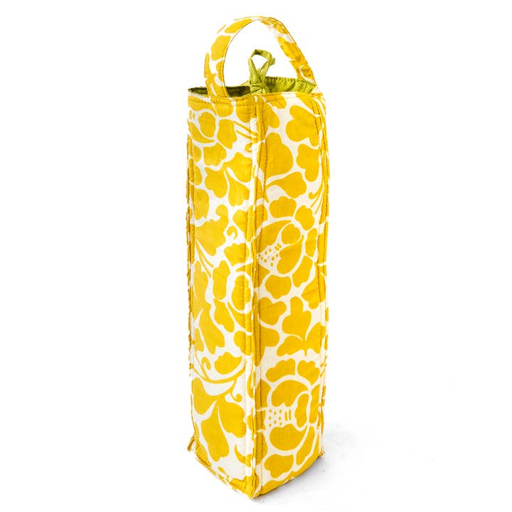 Padded Wine Bag | Prada Citrus Yellow for wholesale by Balizen Direct from Bali