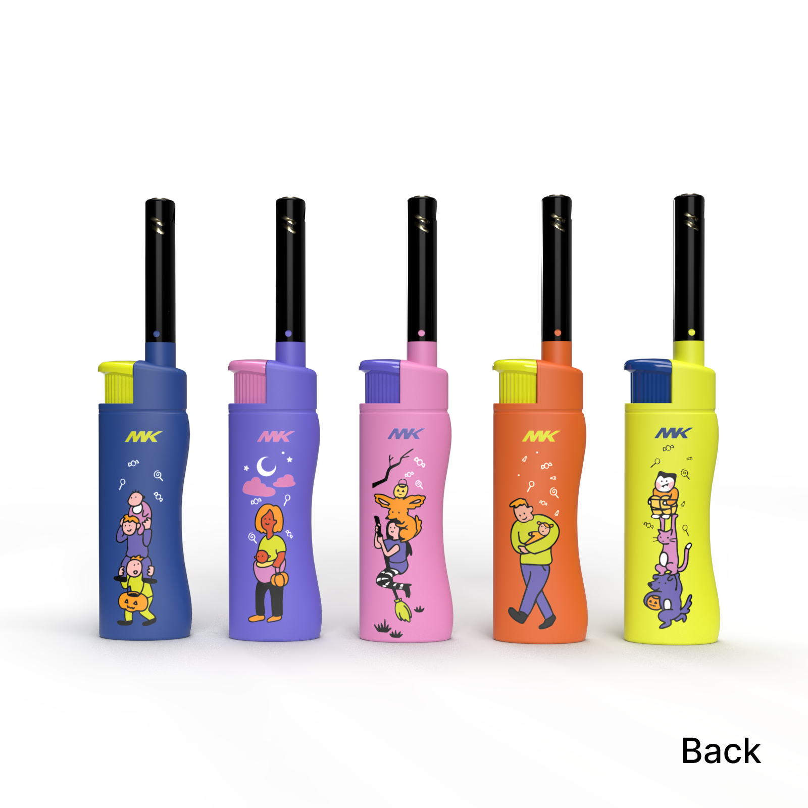 MK Lighter Company - Wholesale Lighter - MK Lighter Range Series, Halloween Set, Windproof Flame 50PC2