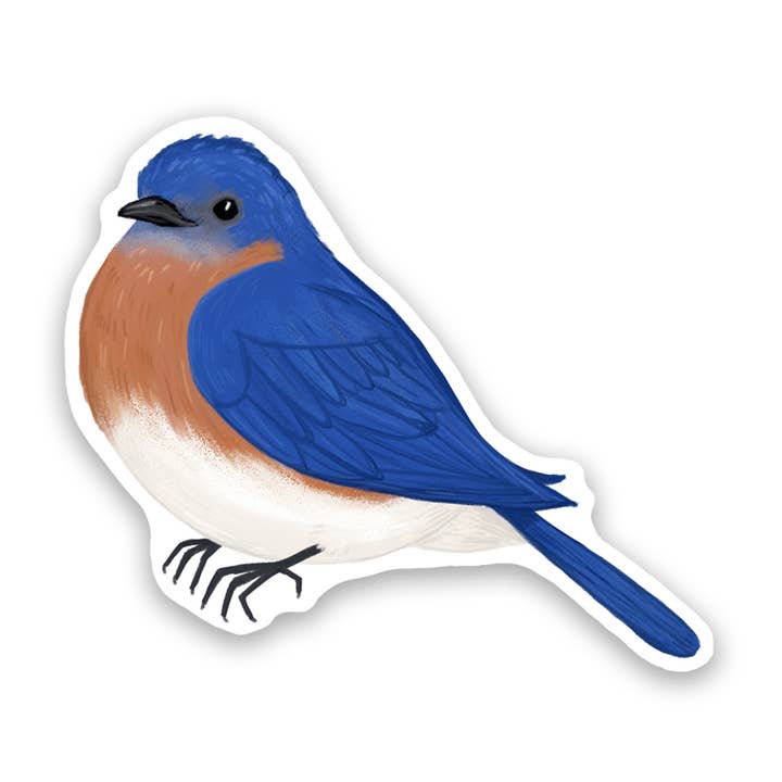 Autocollant Bluebird en vinyle résistant à l'eau pour la vente par Proper Wolf