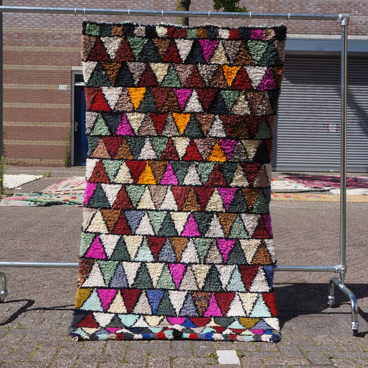 TAPIS EN FIL À MOTIF DIAMANT MULTICOLORE pour la vente par Daridecoo