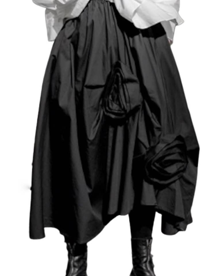 Rosette Cotton Skirt for wholesale by Luxe & Leather by Madonna & Co