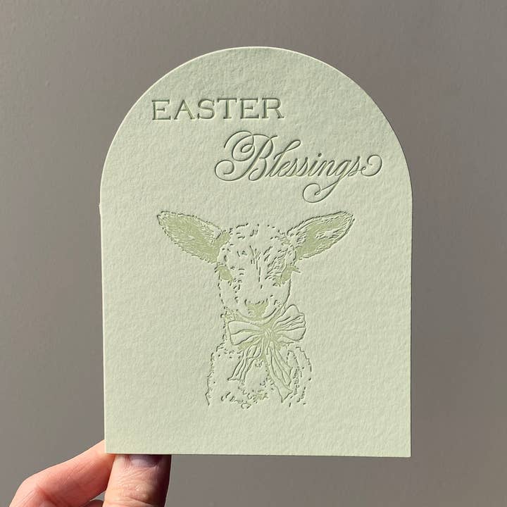 Easter Blessings Letterpress Card for wholesale by The Happy Envelope