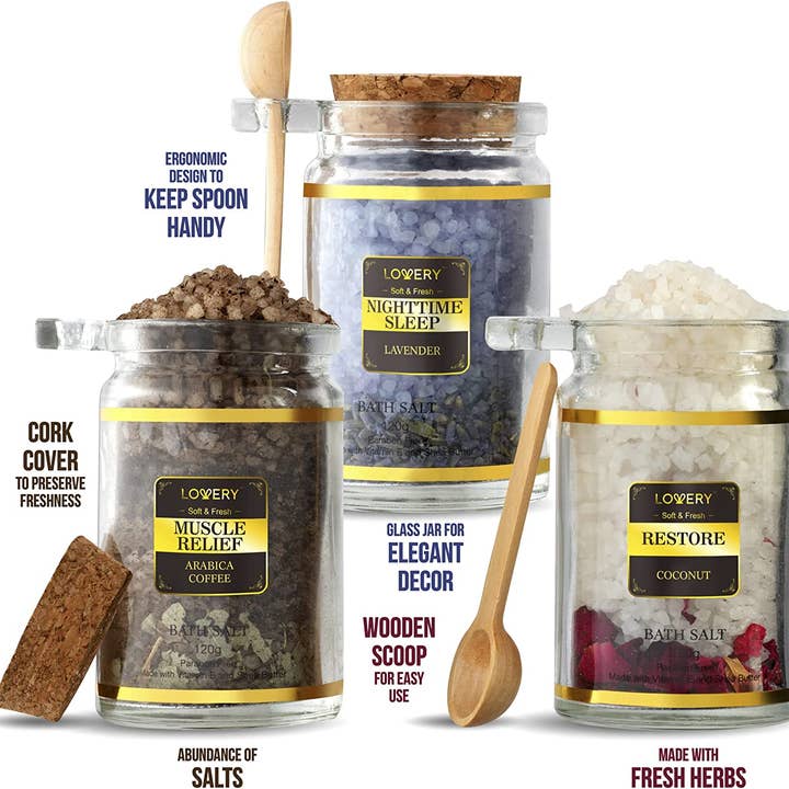Lovery - Wholesale Bath Salts - Bath Soaks, Relaxing Spa Salt with Essential Oils & Herbs3