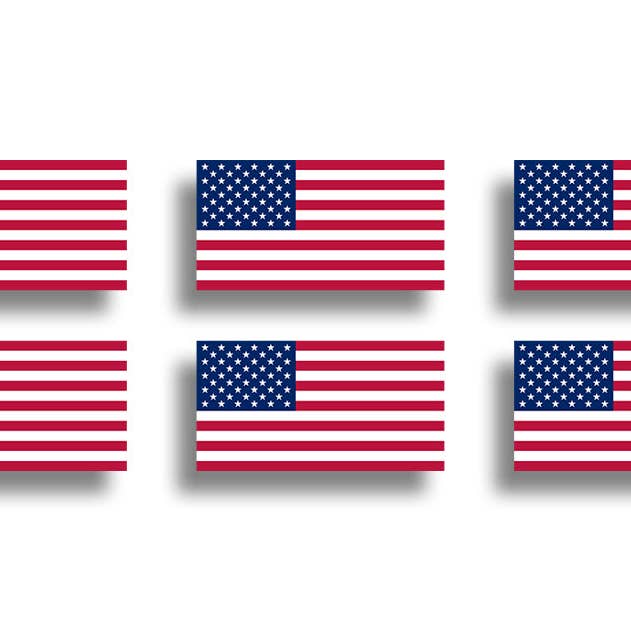 Mini amerikanska flaggan klistermärke för wholesale av Real Sticky