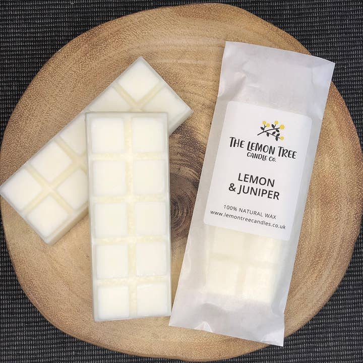 Lemon & Juniper Scented Snap Bar for wholesale by The Lemon Tree Candle Company