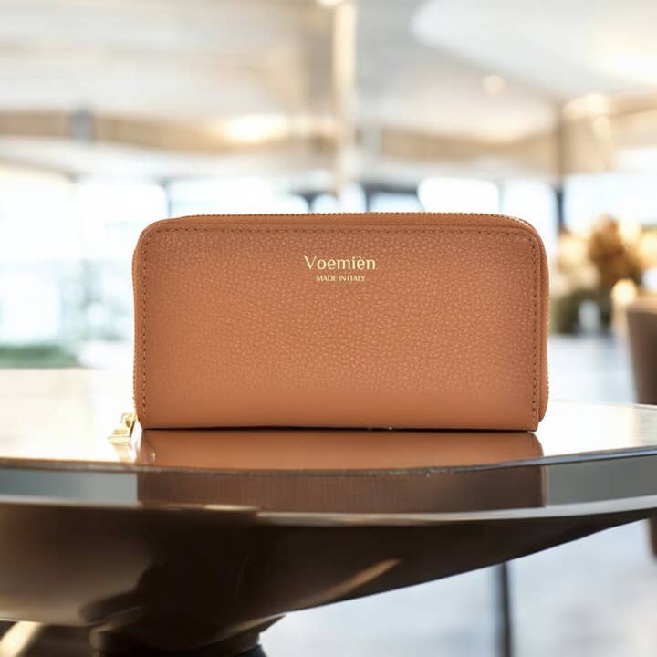 Prestige Milano - Wholesale Wallet - Unisex - Portafoglio grande in pelle Togo color cuoio3