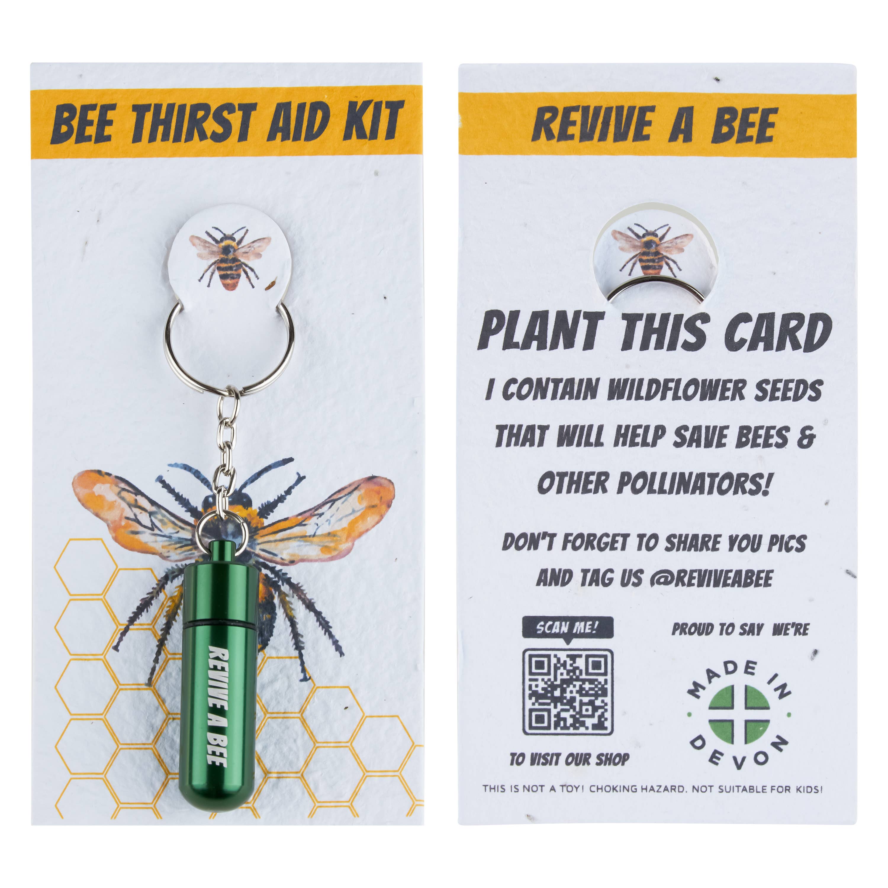 Revive a Bee - Venta al por mayor Llavero - Unisex - Llavero Kit de Rescate de Abejas de Emergencia en Papel Semilla Plantable6