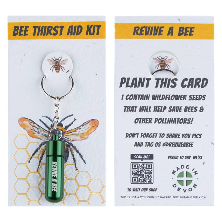 Revive a Bee - Venta al por mayor Llavero - Unisex - Llavero Kit de Rescate de Abejas de Emergencia en Papel Semilla Plantable6