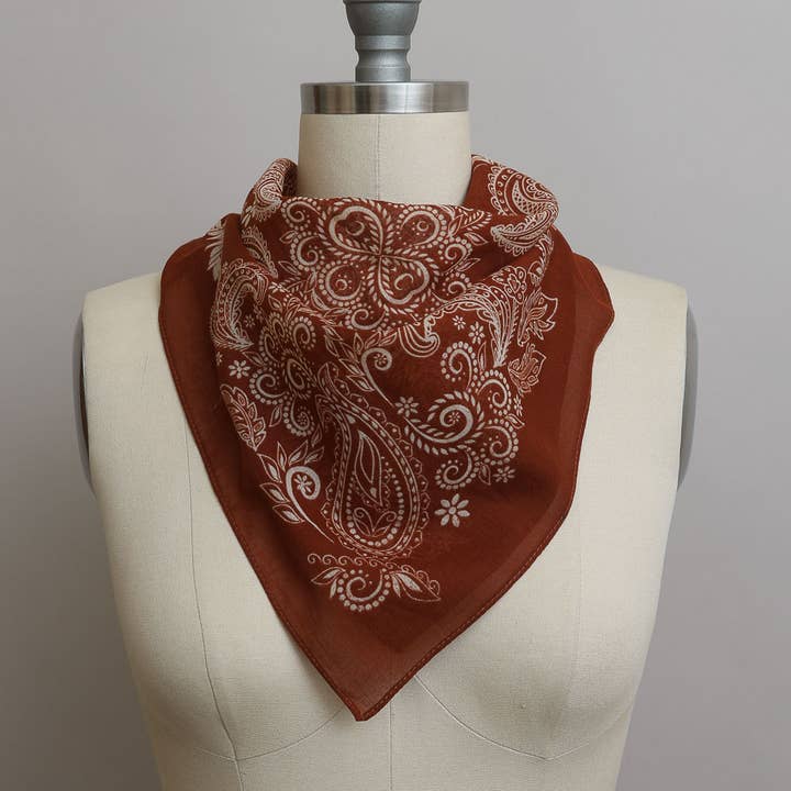 Leto Accessories - Wholesale Bandana - Women's - Vintage Pattern Bandana - Boho Chic Square Scarf