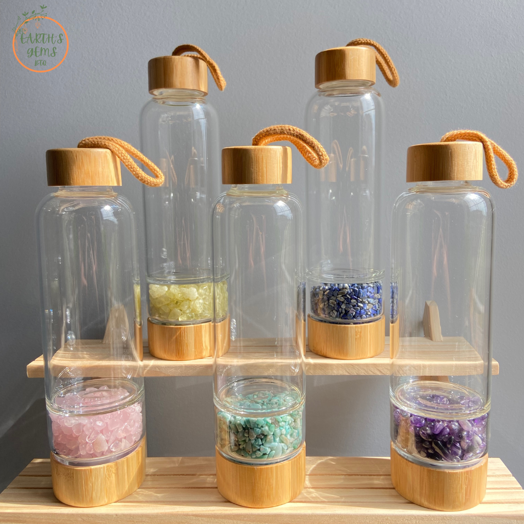 Inu Crystal Water Bottle and Gem Jar Collection