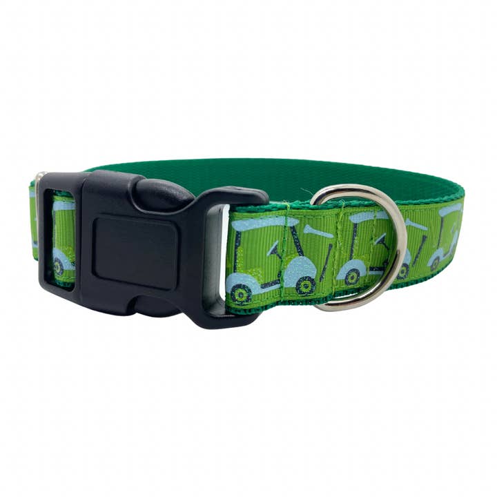 Woofingtons & Company - Wholesale Pet Collar - Dog - Glittery Golf Cart Dog Collar, Golf Tee Sports Dog Collar1
