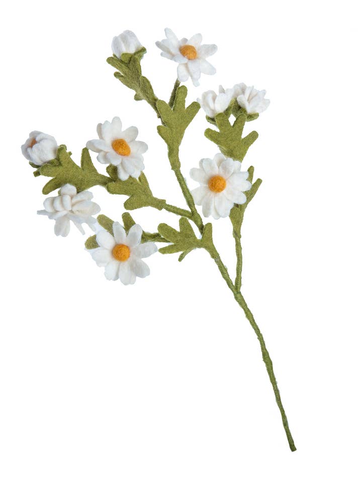Felt Flower - Chamomile for wholesale by Silk Road Bazaar