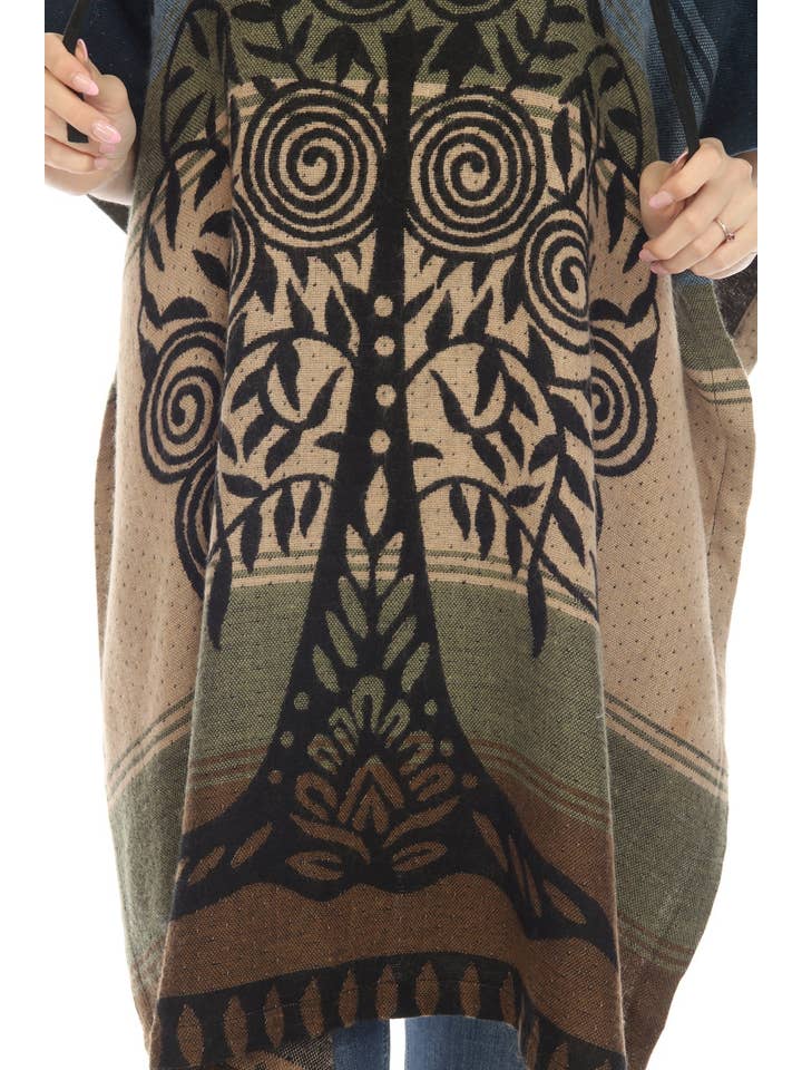 Lakhays Collection Inc. - Wholesale Poncho - Unisex - Tree of Life Hoodie Poncho7