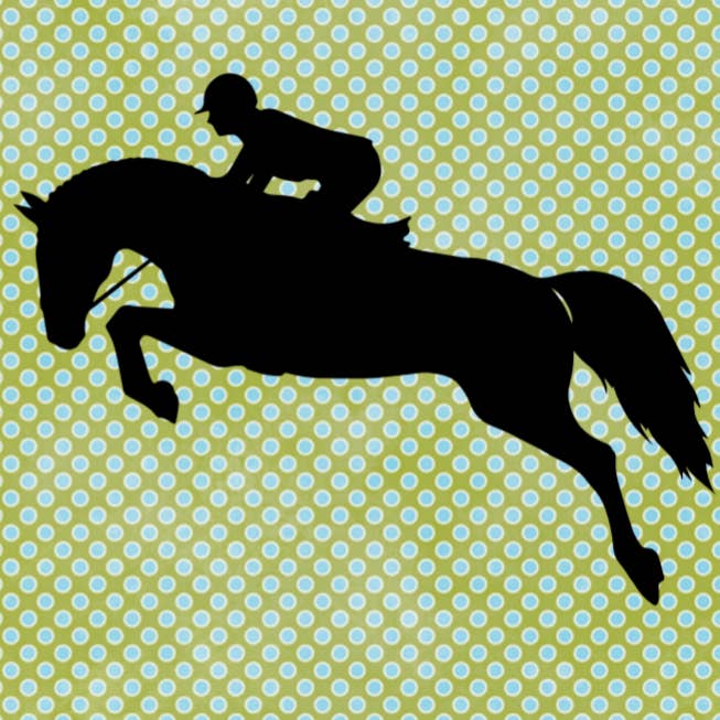 Hunter Jumper Vinyl Decal Sticker for wholesale by Bow-Dacious Designs