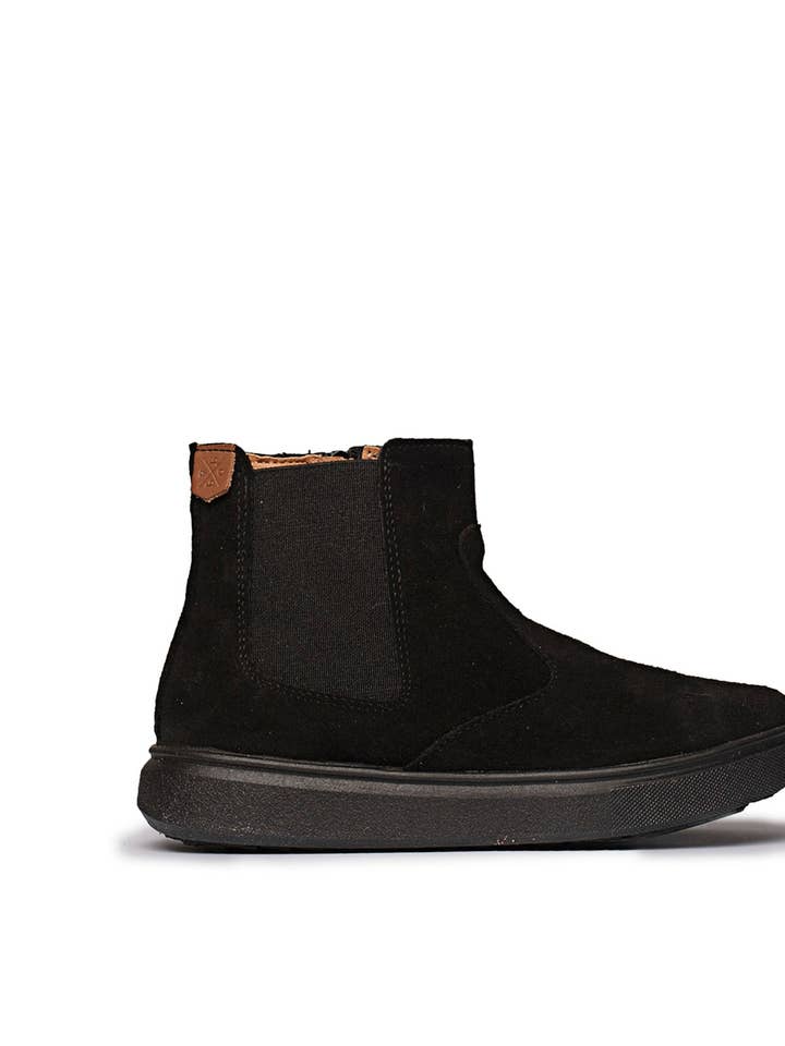 Børnestøvle Mulan Ruskind Sort for engroshandel hos POPA