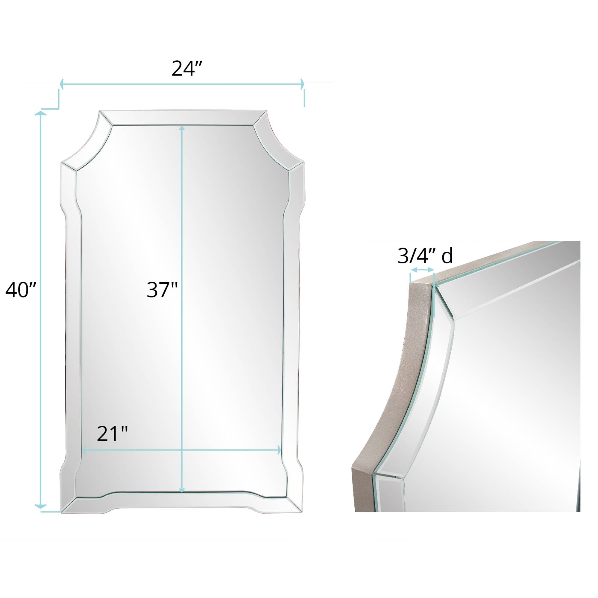 Howard Elliott on Faire – Engroshandel Vægspejl – Claudette-spejlet9
