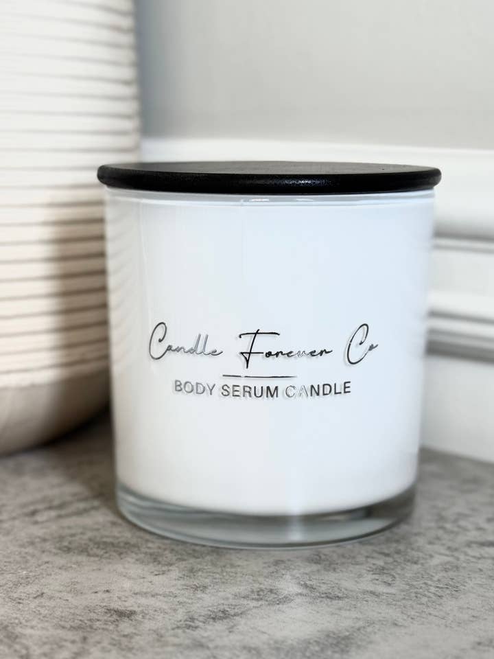 Chocolate Woods | Luxury Body Serum Lotion Candle | Glass for wholesale by Candle Forever Co
