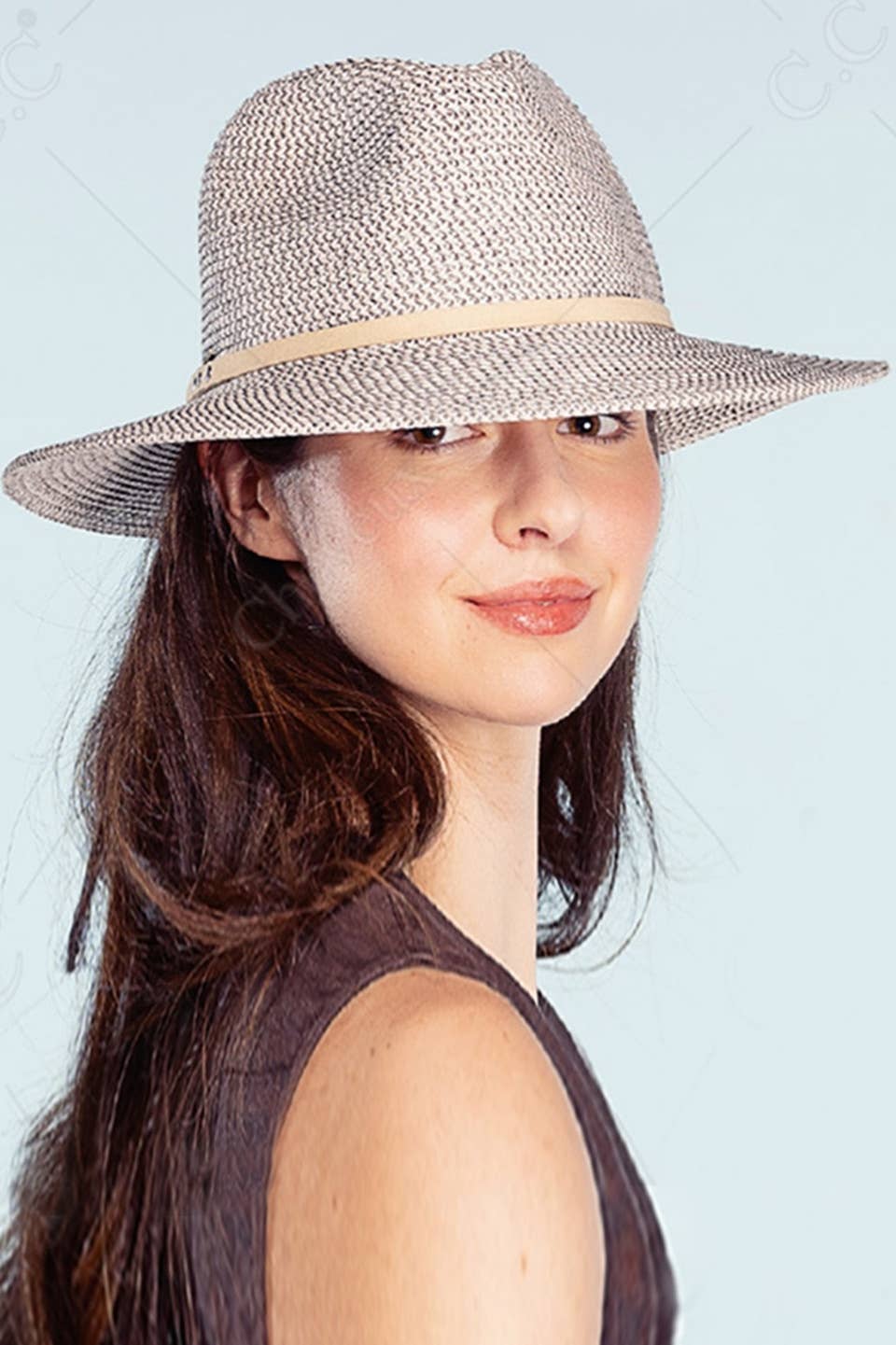 Hana - Wholesale Straw Hat - Women's - C.C Suede Band Trim Panama Sun Hat16