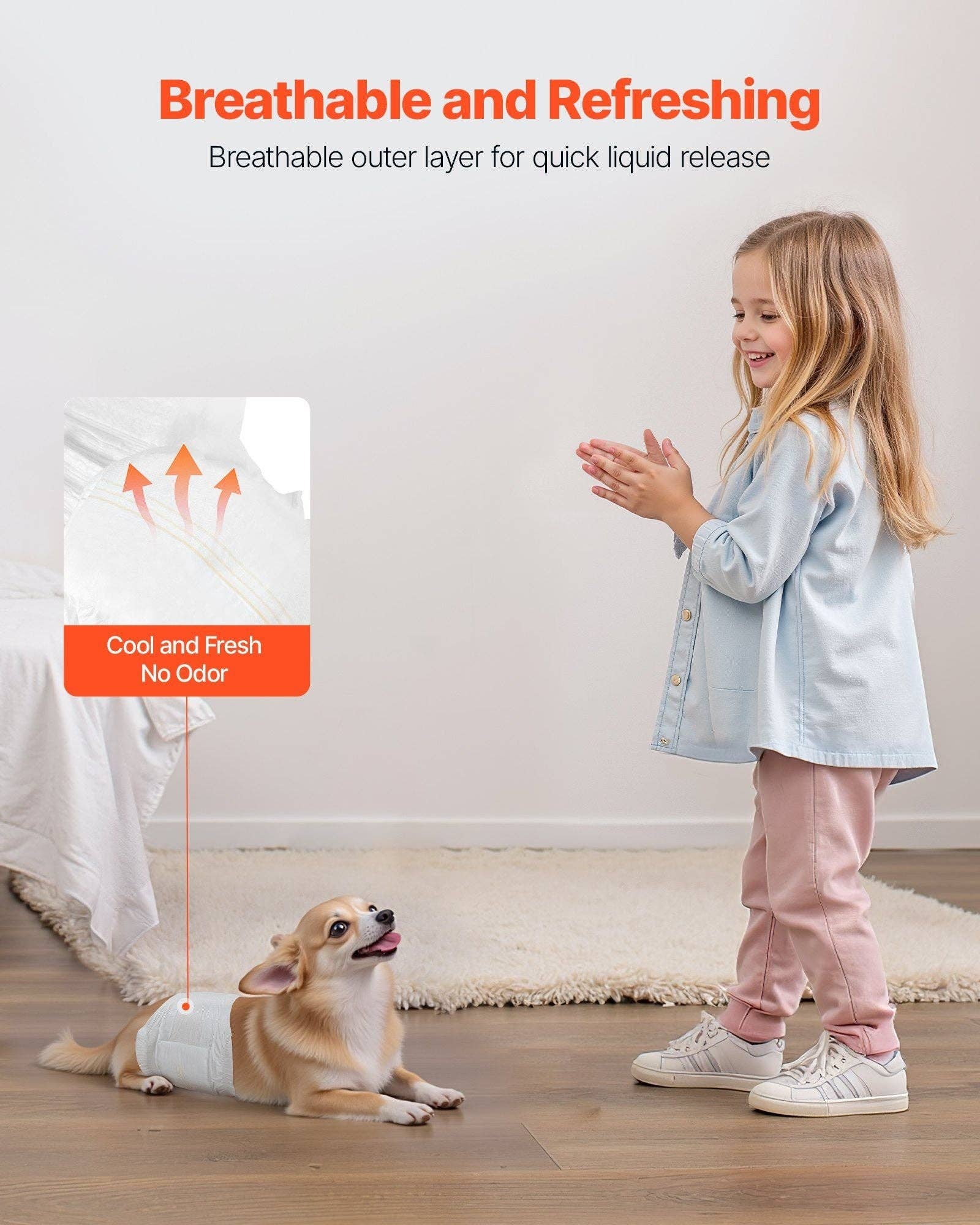 Naomi's Happy Place Shop – Großhandel Windel für Haustiere – Hund – Einweg-Hundewindeln für Rüden, super saugfähig, Größe XS, 96 Stück3