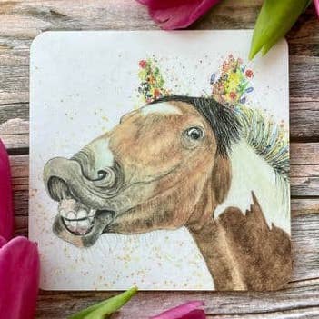 Hest Sjov Økologisk Kork Glasbrik | FSC-certificeret, Fremstillet i Storbritannien for engroshandel hos Jen Winnett Eco Artist