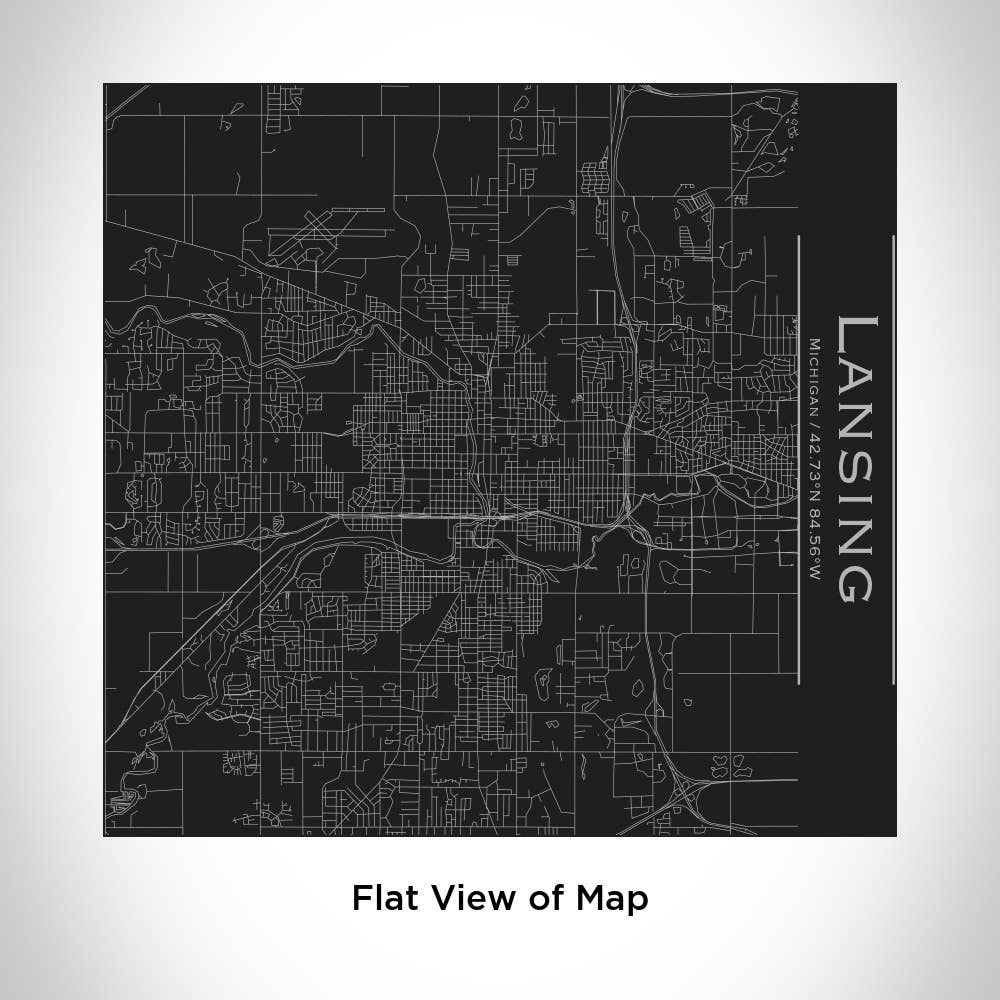 JACE.design - Wholesale Insulated Mug/Tumbler - Lansing MI Map Tumbler in Matte Black1