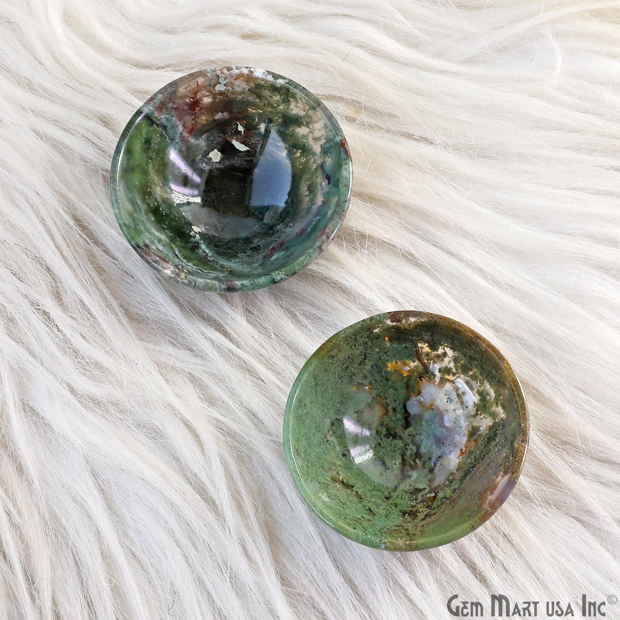 GemMartUSA – wholesale Decorative plate/dish/bowl – Natural Fluorite Mini Carved Gemstone Bowl Cup 2 inch3