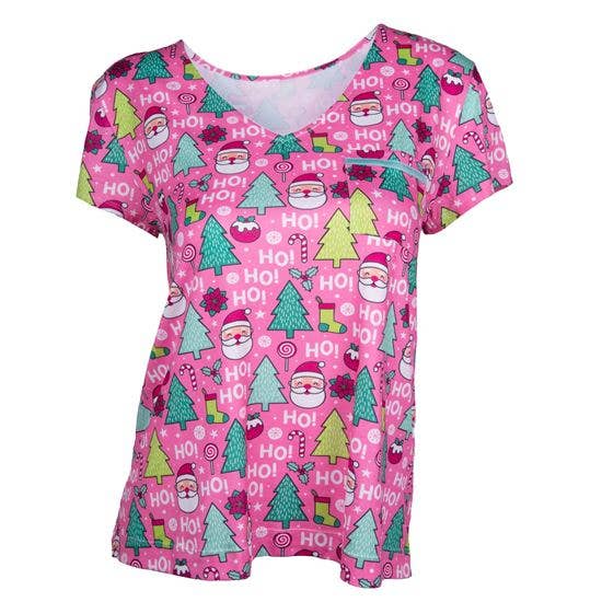Pink Christmas - V-Neck Pocket Top for wholesale by Amanda Blu