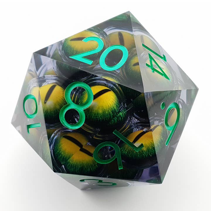 Yeux d'envie | 85 mm D20 | Œil mobile surdimensionné pour la vente par Tabletop Dominion Limited