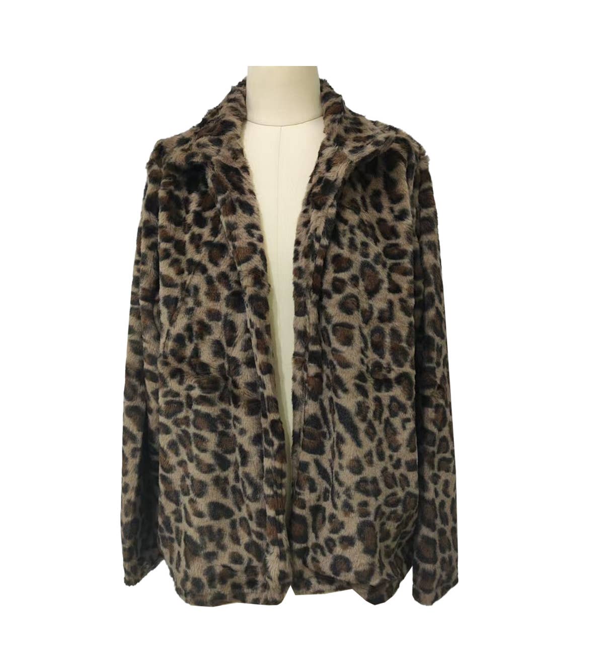 HIDDENBRAND - Wholesale Coat - Women's - Fluffy Vintage Wild Leopard Print Faux Fur Coat8