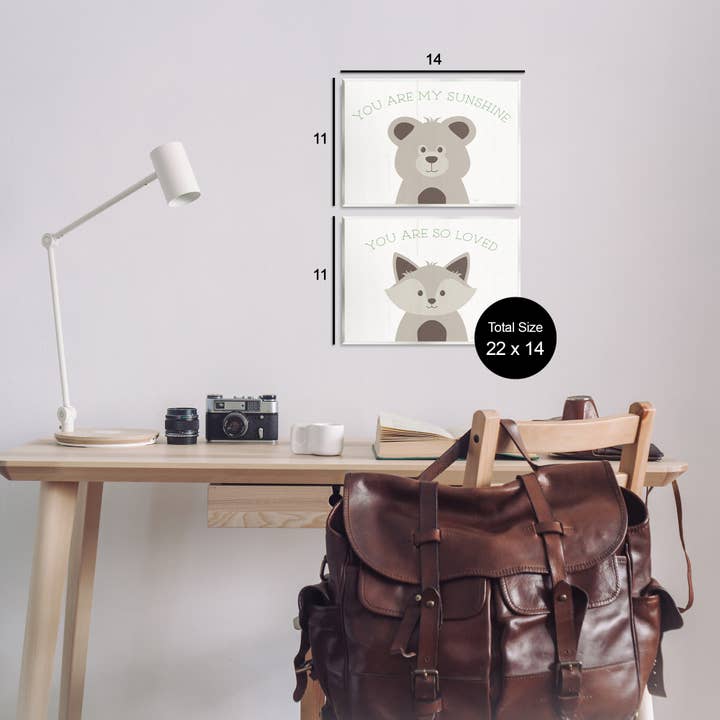 Stupell Industries - Vendita all'ingrosso Decorazione da parete - Bambini e neonati - Arte da Parete con Citazioni di Animali per Bambini Incoraggianti