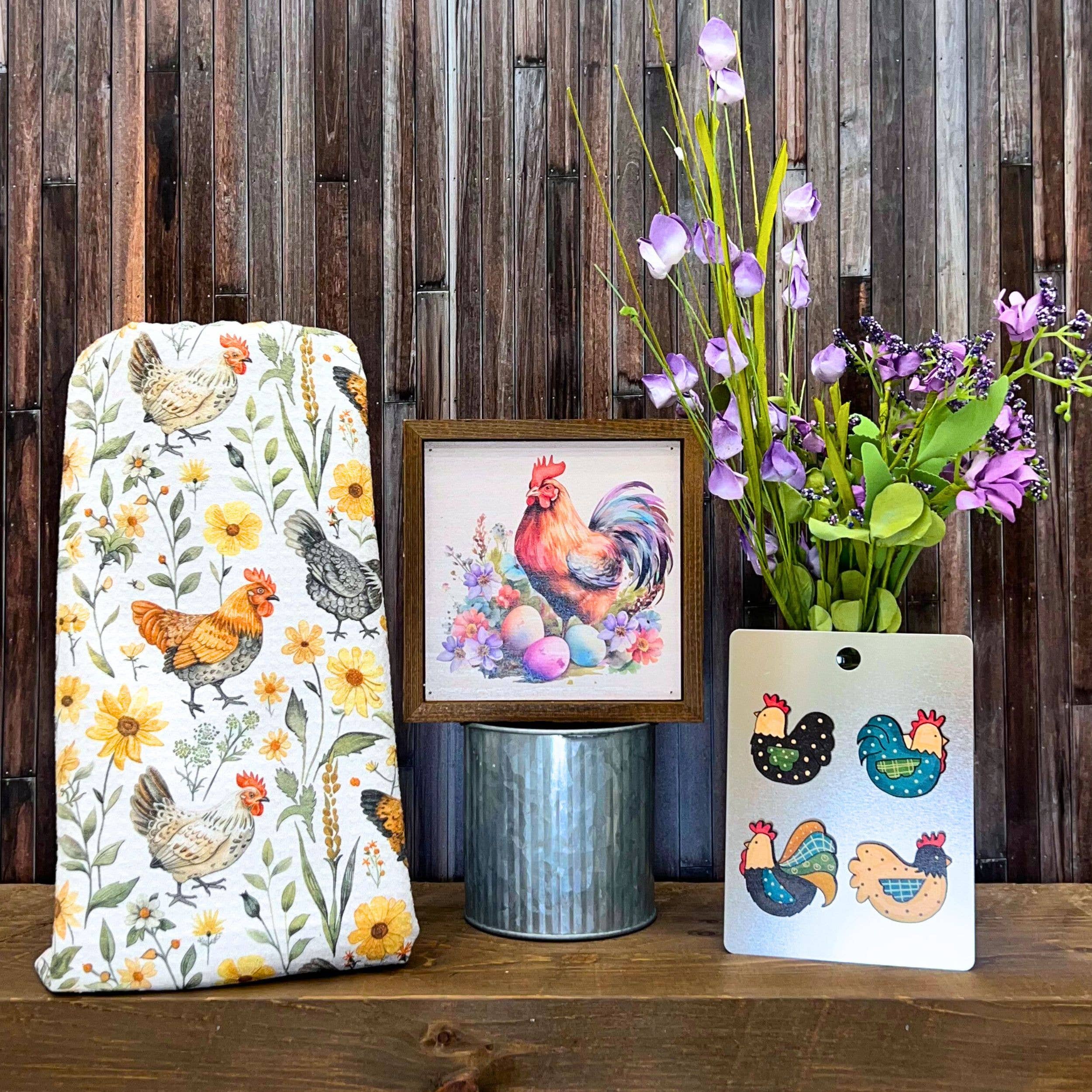 Driftless Studios - Wholesale Tea Towel - Chicken Farmhouse Waffle Dish Towels - Summer Home Decor2