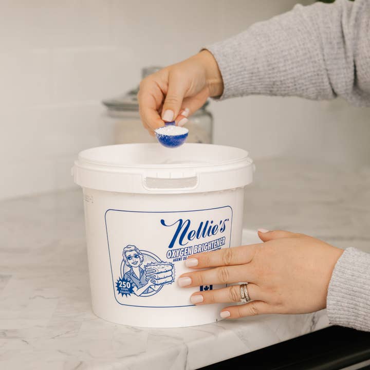 Nellie's Clean - Wholesale Laundry Detergent Powder/Pods - Oxygen Brightener (Laundry Booster) 250 Scoop Bucket