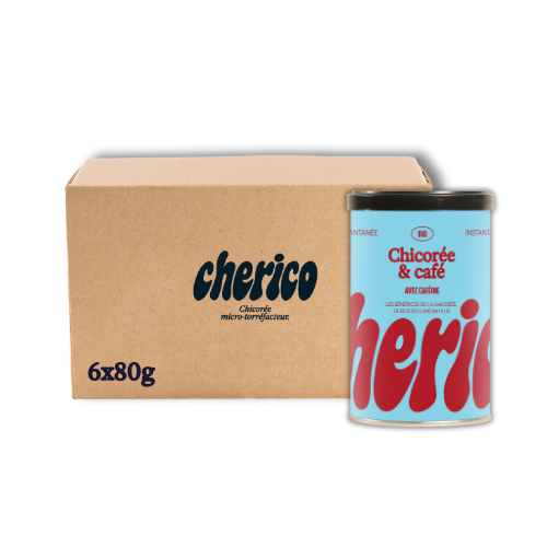 Cherico - Wholesale Instant Coffee/Espresso - Instant Chicory ☕ – Half-caf (6 Cans)1