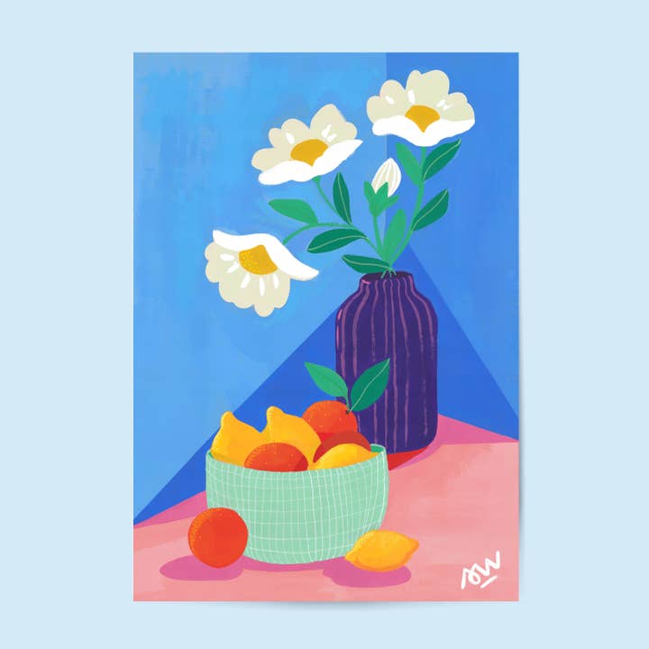 Kunsttryk - Noémies Citrusfrugter for engroshandel hos Hello couleur