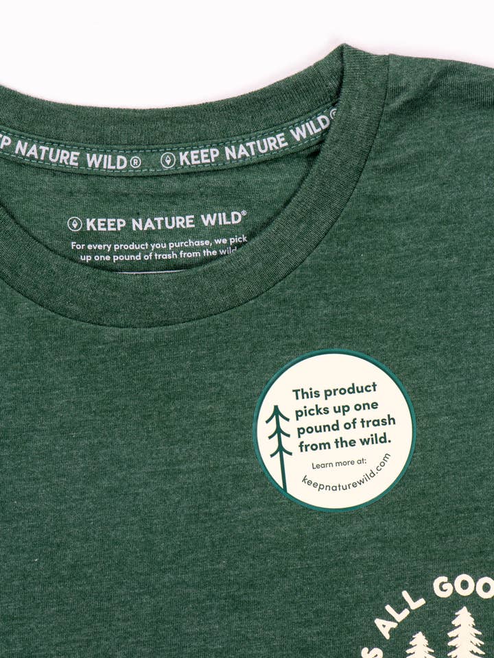 Keep Nature Wild - Wholesale Screen Printed T-Shirt - Unisex - Good in the Woods Unisex Tee | Heather Forest4