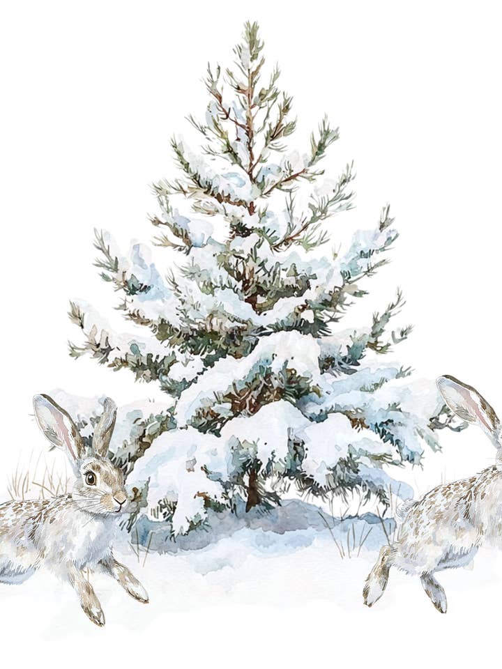 Sustainable postcard running rabbits for wholesale by Mookstories