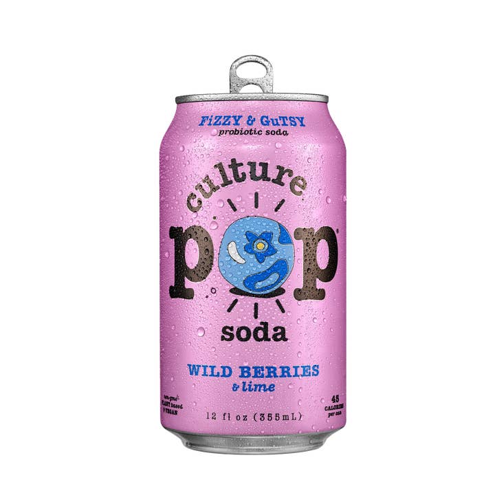Culture Pop Soda - Wholesale Soda/Carbonated Drink - WILD BERRIES & lime - 12 Pack0