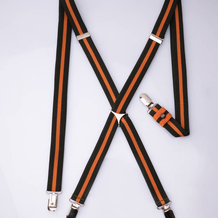 Hosenträger Gummiband Grün Orange für den Großhandel von cuffupstyle