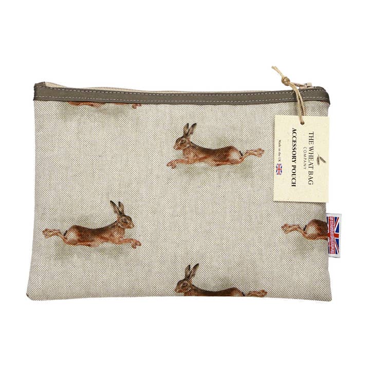 Accessory Pouch - Running Hare for wholesale by The Wheat Bag Company