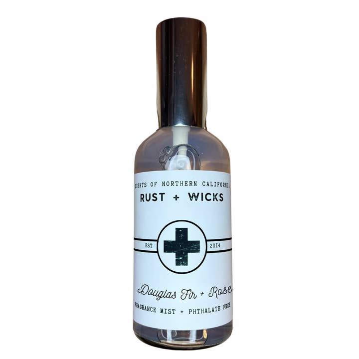 Brume parfumée au sapin de Douglas et à la rose pour la vente par Rust and Wicks