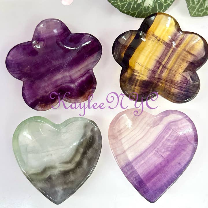 Natural Fluorite mixed Bowls Crystal .9-1lb for wholesale by KayleeNYC