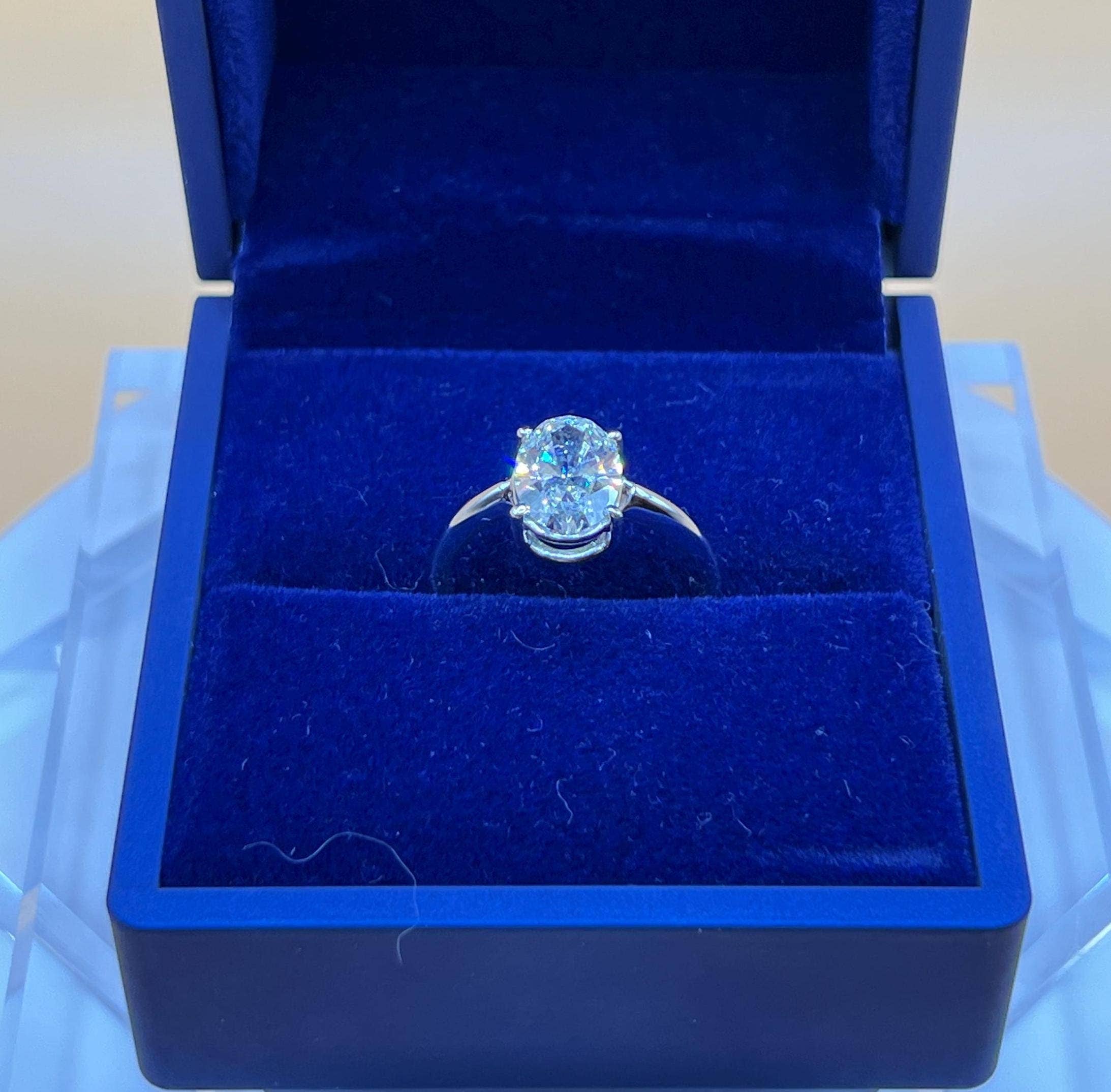 Elegant Jewels LLC - Wholesale Engagement Ring - 4 CT Oval Lab Grown Diamond 14K Gold Solitaire Ring3